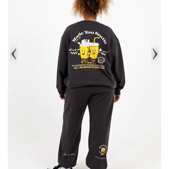 New Mayfair Group Made You Smile Jet Sweatpants - Picture 5 of 9